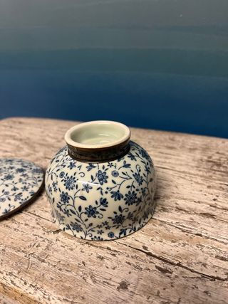 Vaso porcelana chino con tapa