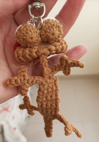 Llavero amigurumi gecko