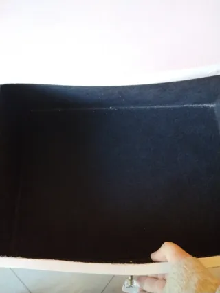 Mesita noche 2 cajones blanca