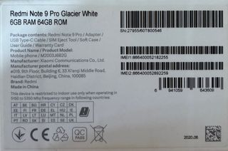 Xiaomi Redmi Note 9 Pro Blanco