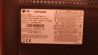 TV LG 32" Plasma PG6000 - 100 Hz