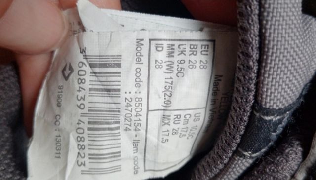 Zapatillas trekking niño - talla 28