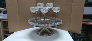 Centro de mesa candelabros cristal