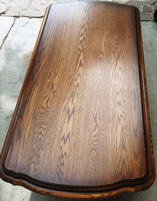 Muebles de salón en madera maciza de roble oscuro