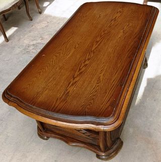 Muebles de salón en madera maciza de roble oscuro