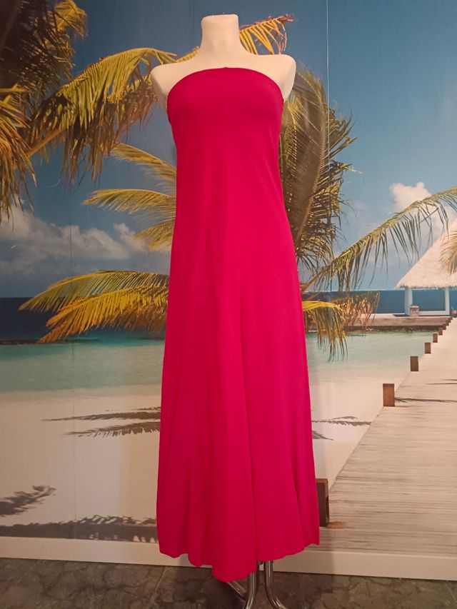 Vestido largo rojo Zara