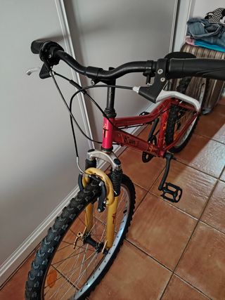 Bicicleta niñ@ montaña roja unisex mtb