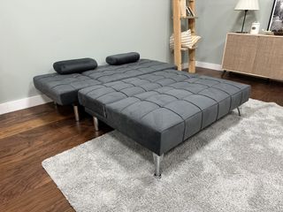 Sofá cama chaise longue gris