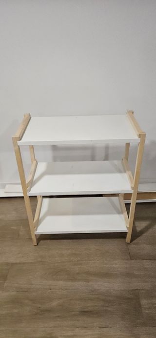 Estantería 3 baldas - Blanco/Madera