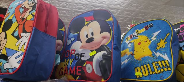 Mochila Mickey, Minnie, Pokémon, Peppa, Dora...