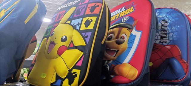 Mochila Mickey, Minnie, Pokémon, Peppa, Dora...