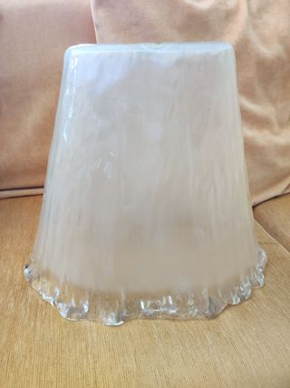 Lampadario vetro soffiato beige