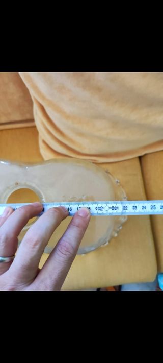 Lampadario vetro soffiato beige