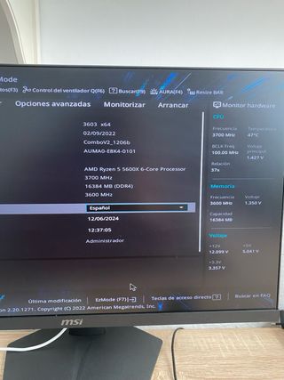 Ordenador sobremesa Gaming y monitor MSI