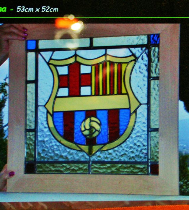 Vitral FC Barcelona - 53x52cm
