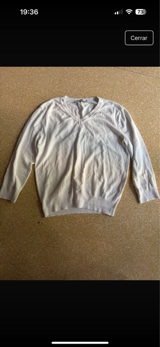Jersei Zara blanco hombre