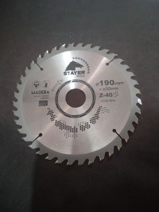 Disco sierra madera Stayter 190mm nuevo sin uso