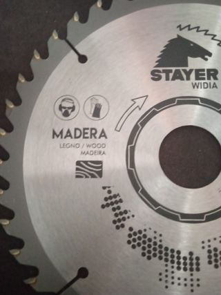 Disco sierra madera Stayter 190mm nuevo sin uso