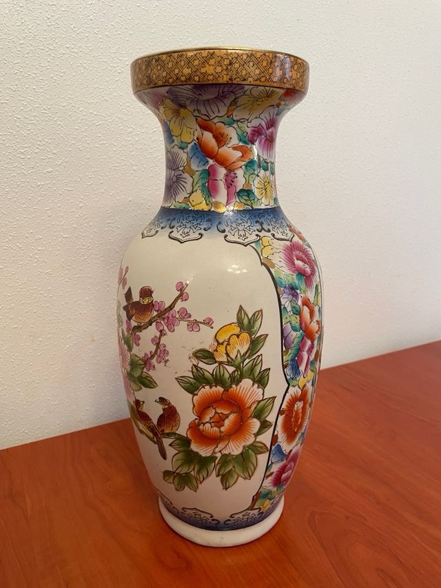 Jarrón porcelana multicolor