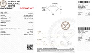Diamante 0.51 ct IGI