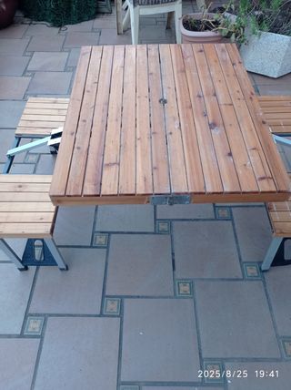 Mesa picnic plegable madera