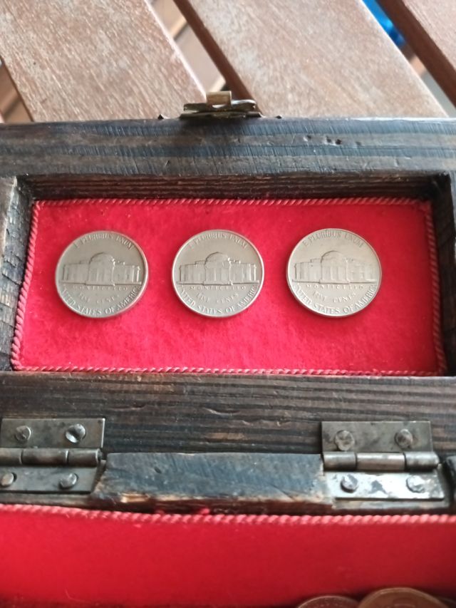 3 Monedas Nickels Jefferson
