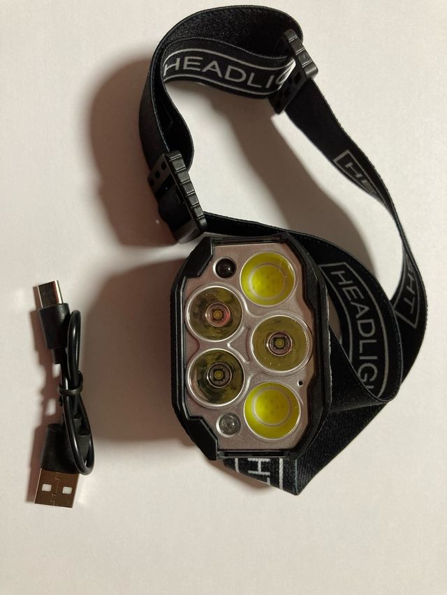 Linterna frontal LED recargable nueva