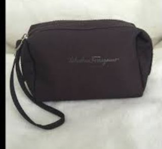 Borsa da toilette Salvatore Ferragamo marrone