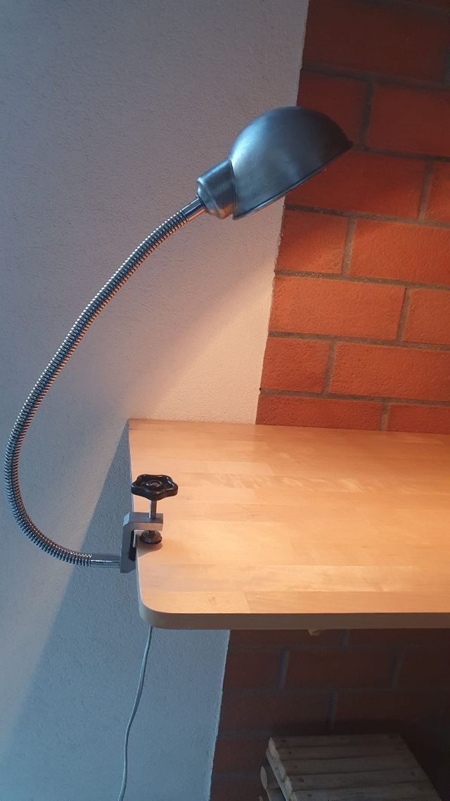 Lampada vintage metallo argento