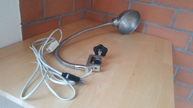 Lampada vintage metallo argento