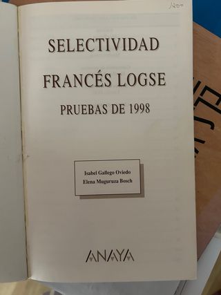 Libro selectividad frances. 