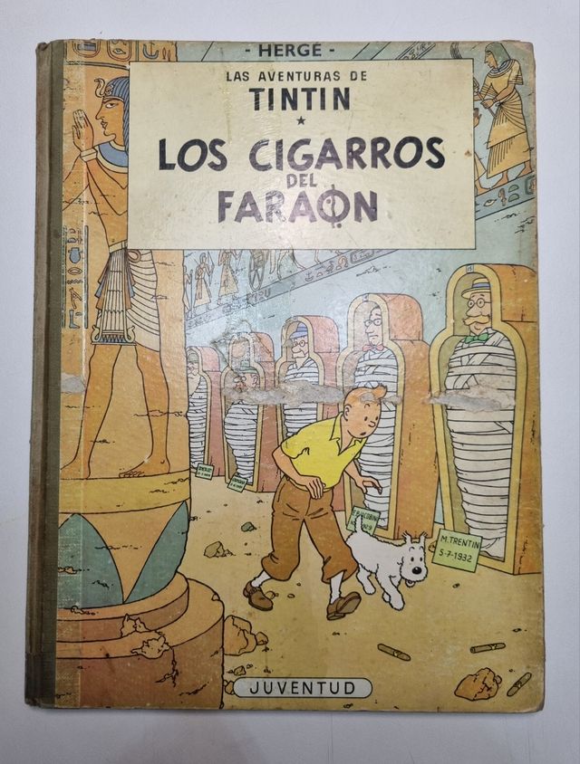 Los cigarros del faraón - Tintin - Lomo de Tela