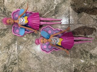 2x Muñecas Barbie Mariposa burbujas