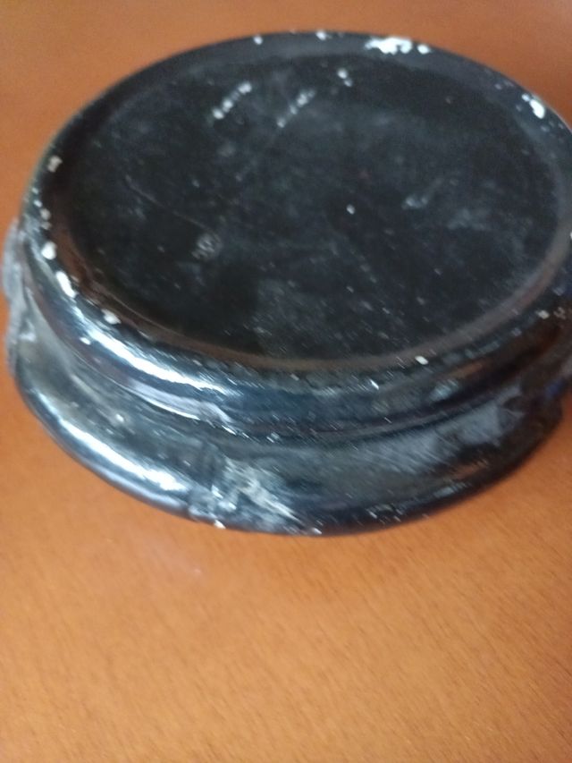 Peana cerámica negra vintage