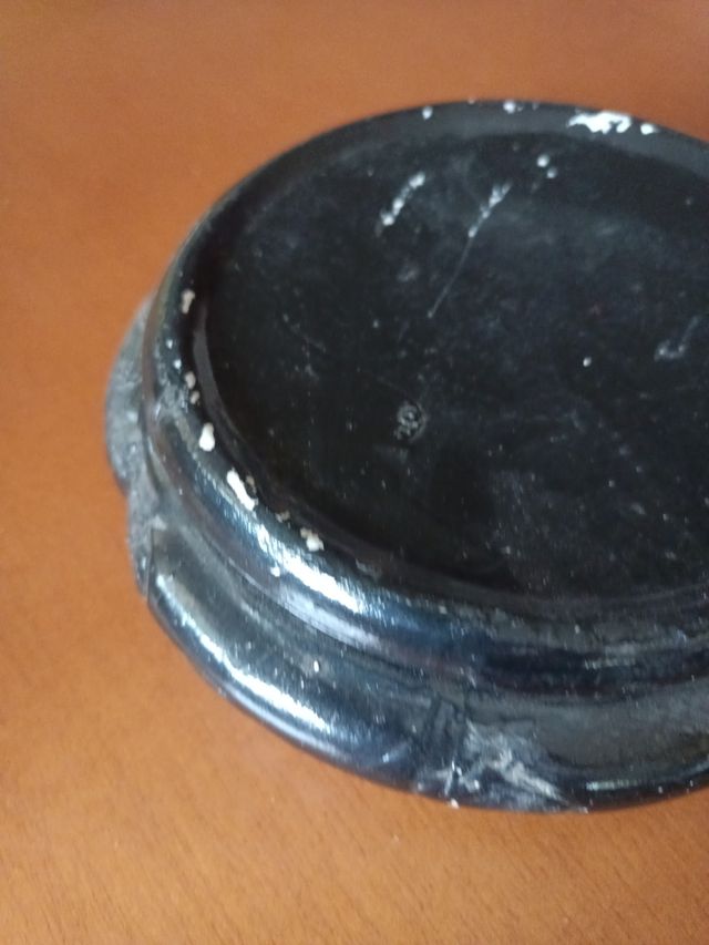 Peana cerámica negra vintage