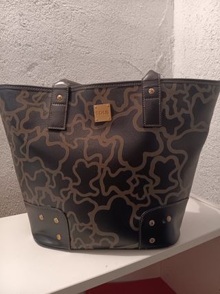 Bolso Tous negro beige