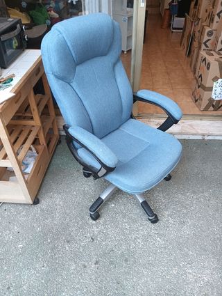 Silla oficina giratoria azul