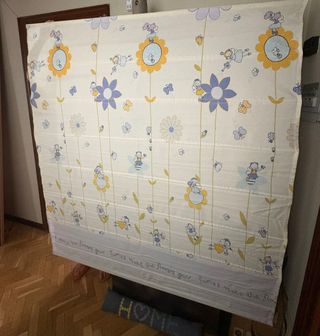 Estor infantil dibujos hadas y flores