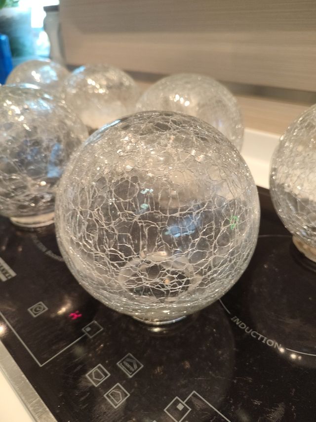 Globos lampara .Boca 7.5 cm. 15 cm diametro