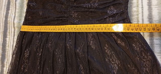 Vestido encaje marrón H&M