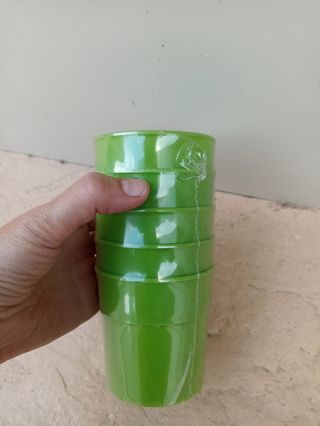 5 Vasos Plástico Verdes