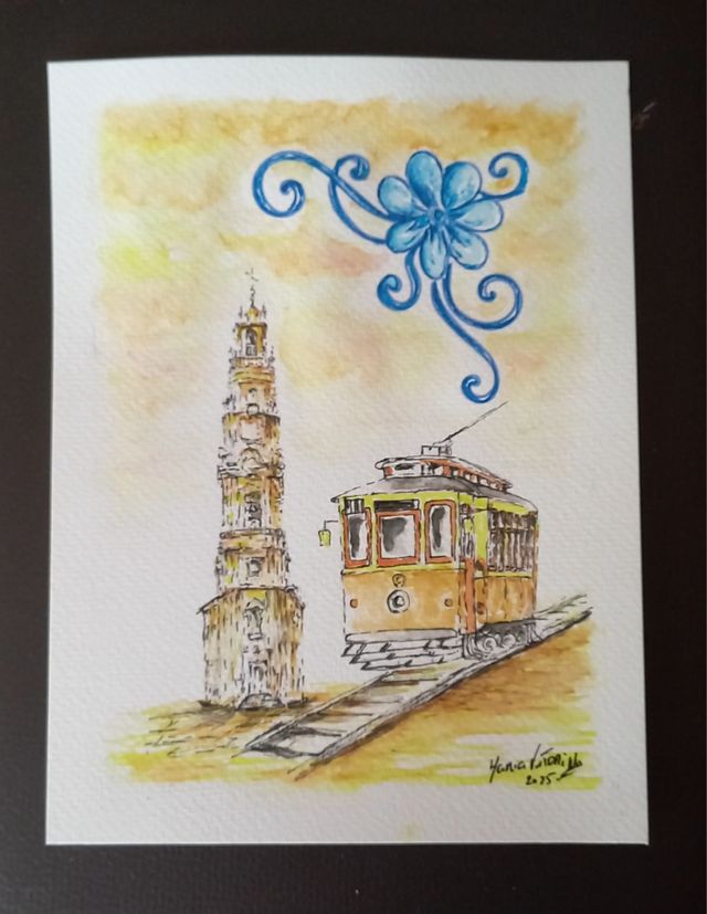 Aguarela original: Porto