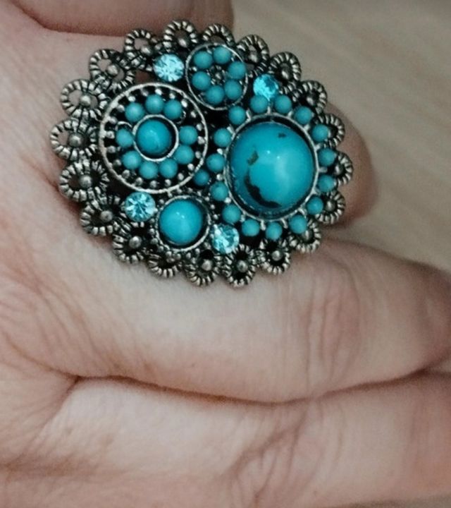 Anillo vintage turquesa ajustable