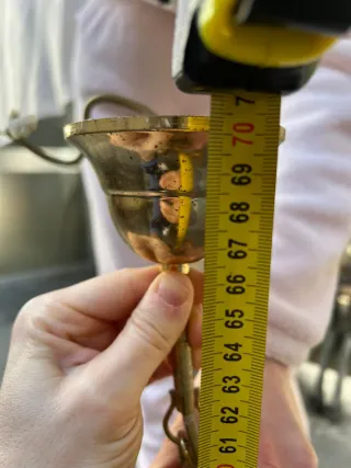 Lampadario 5 luci vetro ambra