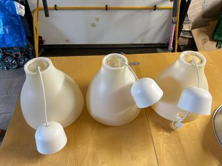 4 Lámparas Ikea blancas