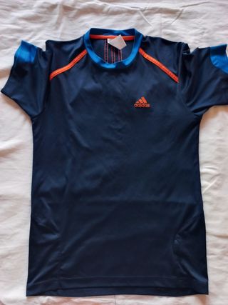 Conjunto Adidas azul-naranja