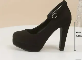 Zapatos negros plataforma mujer