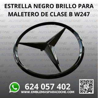 Estrella Mercedes negra para maletero Clase B W247