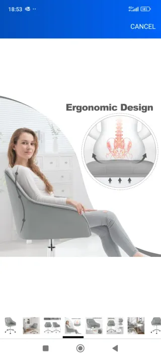 ✅Silla escritorio oficina giratoria gris nueva