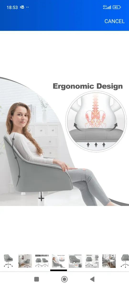 ✅Silla escritorio oficina giratoria gris nueva